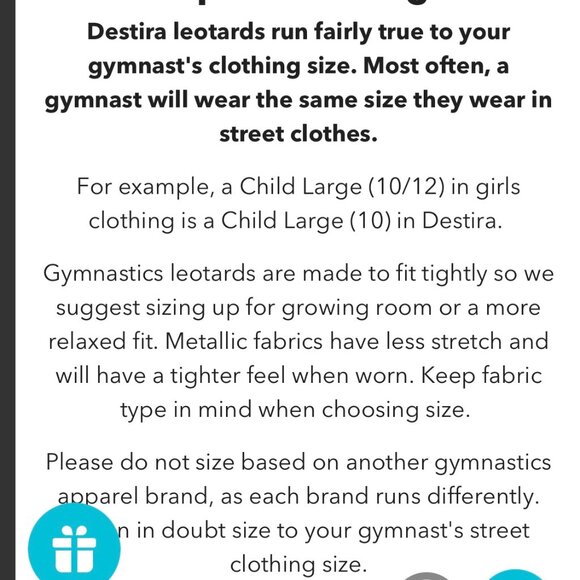 Destira Gymnastic Leotard Girls Medium - Picture 6 of 7